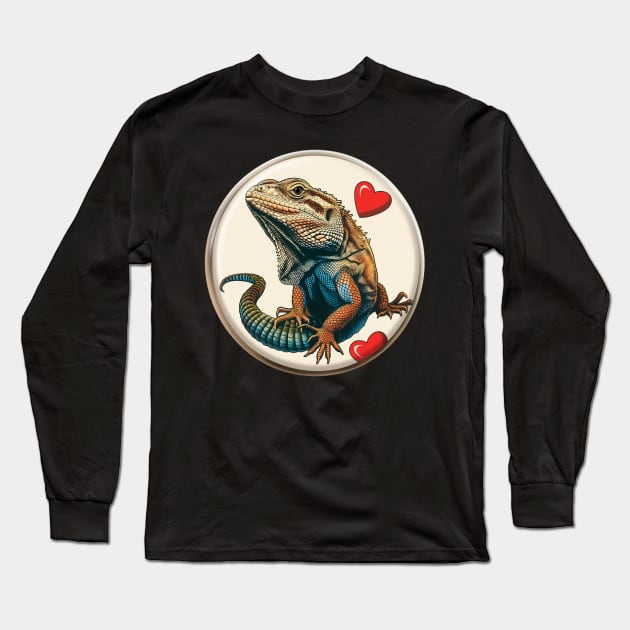 Iguana Love Design Long Sleeve T-Shirt by Mary_Momerwids